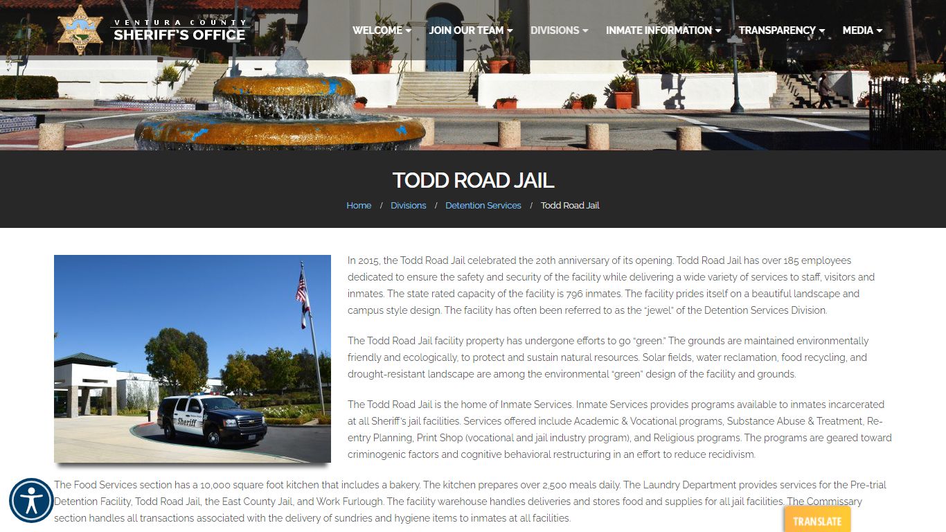 Todd Road Jail - Ventura County Sheriff's Office